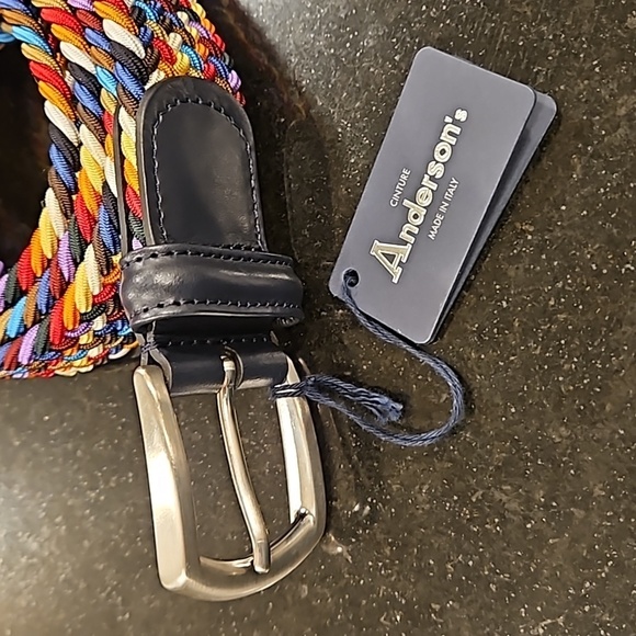 ANDERSON'S Paracord Woven Belt ~ Classic Rainbow 42 NWT - Picture 9 of 14